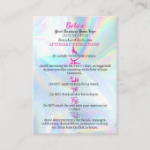 Botox Aftercare Faux Holografen Visitekaartje (Voorkant)