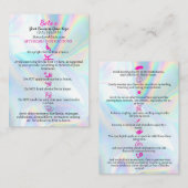 Botox Aftercare Faux Holografen Visitekaartje (Voorkant / Achterkant)