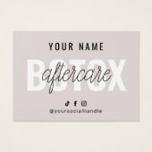 Botox Aftercare Kaart Sjabloon (Voorkant)