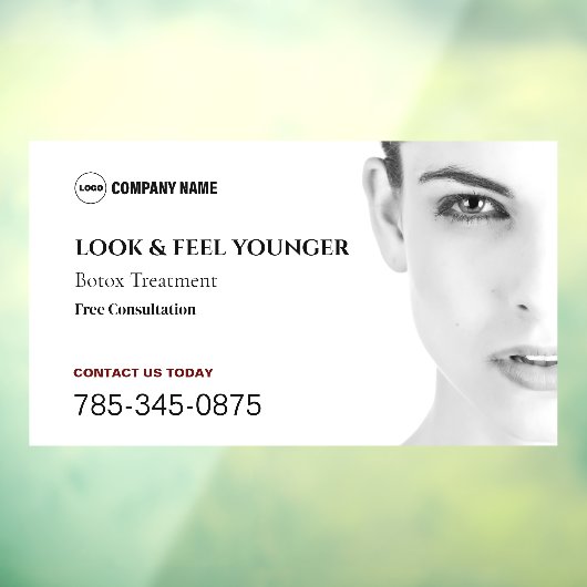 Botox Behandeling Service Aangepaste Venster Cling Raamsticker (Vel 3)