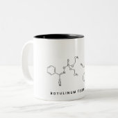 Botox-chemische structuur tweekleurige koffiemok (Voorkant links)