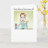 Botox draagt grappige vrouwen humor verjaardagskaa kaart (Gele Bloem)