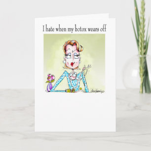 Botox draagt grappige vrouwen humor verjaardagskaa kaart