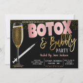 Botox en Bubble Party Uitnodiging (Voorkant)