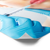 Botox en vulmiddel injecties door esthetische arts poster (Hoek)