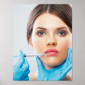 Botox en vulmiddel injecties door esthetische arts poster (Voorkant)