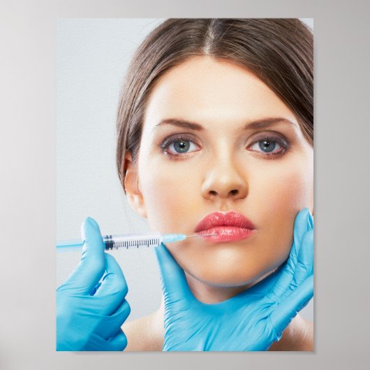 Botox en vulmiddel injecties door esthetische arts poster (Voorkant)