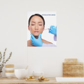 Botox en vulmiddel injecties door esthetische arts poster (Keuken)