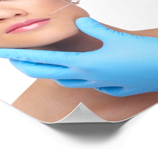 Botox en vulmiddel injecties door esthetische arts poster (Hoek)