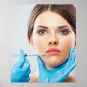 Botox en vulmiddel injecties door esthetische arts poster (Voorkant)