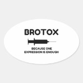 Botox-expressie Ovale Sticker (Voorkant)