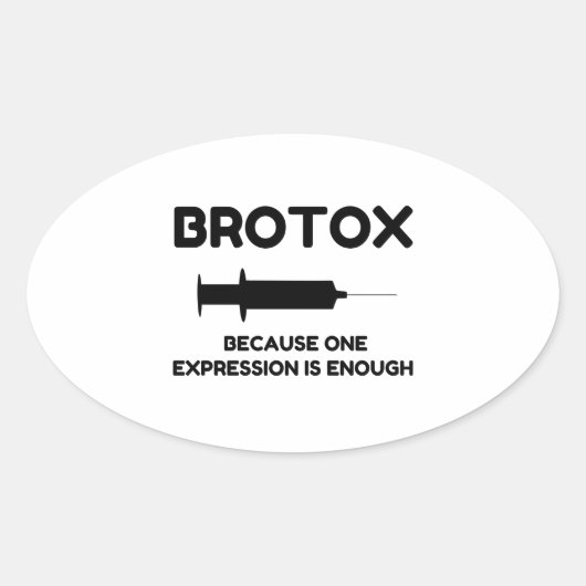 Botox-expressie Ovale Sticker (Voorkant)