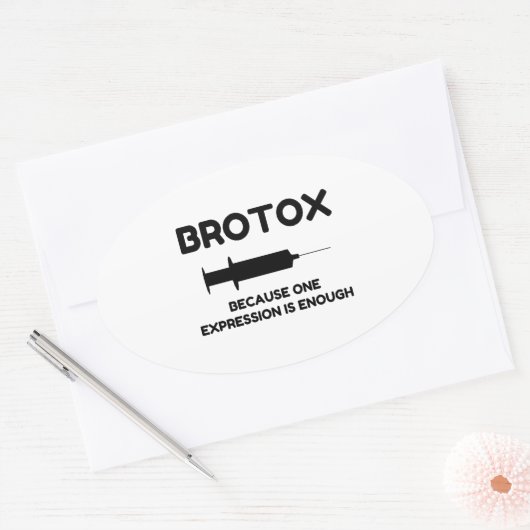 Botox-expressie Ovale Sticker (Envelop)