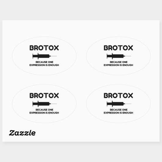 Botox-expressie Ovale Sticker (Vel)