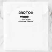 Botox-expressie Ovale Sticker (Tas)