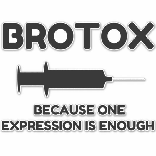 Botox-expressie Sticker (Voorkant)