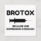 Botox-expressie Vierkante Visitekaartje (Voorkant)