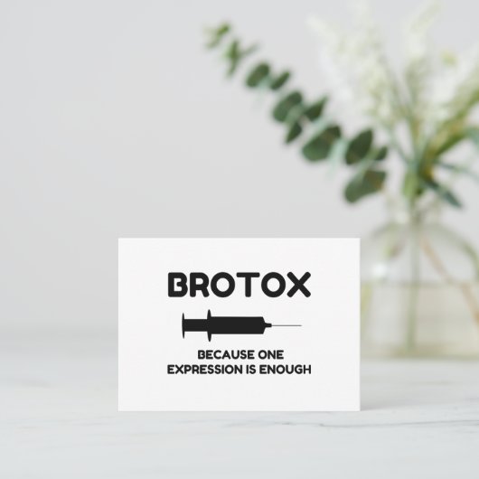 Botox-expressie Visitekaartje (Staand voorkant)