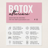 Botox Filler Injectie Nazorg Kaart (Voorkant /achterkant)