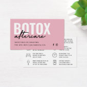 Botox Filler Injectie Nazorg Kaart (Bureau)