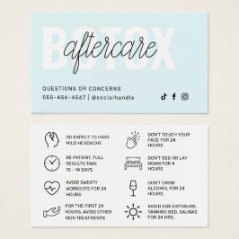 Botox Filler Injectie Nazorg Kaart