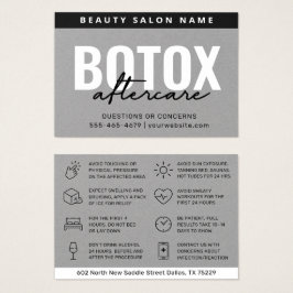 Botox Filler Injectie Nazorg Kaart