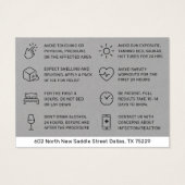 Botox Filler Injectie Nazorg Kaart (Achterkant)