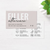 Botox Filler Injectie Nazorg Kaart (Bureau)