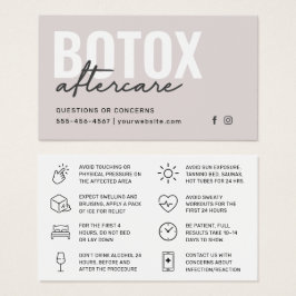 Botox Filler Injectie Nazorg Kaart