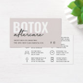 Botox Filler Injectie Nazorg Kaart (Bureau)