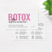 Botox Filler Injectie Nazorg Kaart (Bureau)