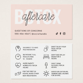 Botox Filler Injectie Nazorg Kaart