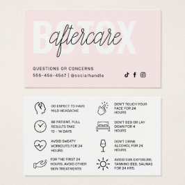 Botox Filler Injectie Nazorg Kaart