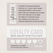 Botox Filler Injectie Nazorg Kaart (Voorkant /achterkant)