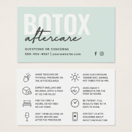 Botox Filler Injectie Nazorg Kaart