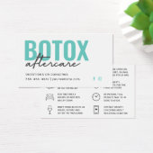 Botox Filler Injectie Nazorg Kaart (Bureau)