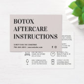 Botox Filler Injectie Nazorg Kaart (Bureau)
