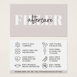 Botox Filler Injectie Nazorg Kaart