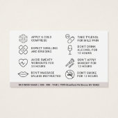 Botox Filler Injectie Nazorg Kaart (Achterkant)