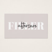 Botox Filler Injectie Nazorg Kaart (Voorkant)