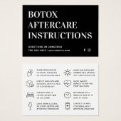 Botox Injectie Nazorg Kaart (Voorkant /achterkant)