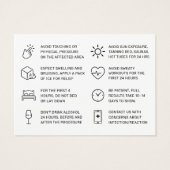 Botox Injectie Nazorg Kaart (Achterkant)