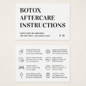 Botox Injectie Nazorg Kaart (Voorkant /achterkant)