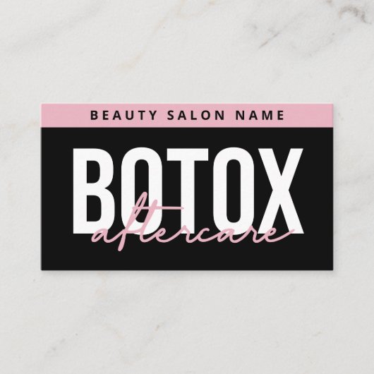 Botox Lip Filler-instructies Bewerkbaar nazorg B Visitekaartje (Voorkant)
