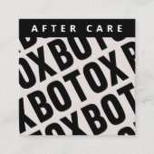 Botox Lip Filler-instructies Bewerkbare nazorg Vierkante Visitekaartje (Voorkant)