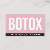 Botox Lip Filler-instructies Bewerkbare nazorg Visitekaartje (Voorkant)