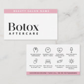 Botox Lip Filler-instructies Bewerkbare nazorg Visitekaartje (Voorkant / Achterkant)