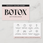 Botox Lip Filler-instructies Bewerkbare nazorg  Visitekaartje (Voorkant / Achterkant)