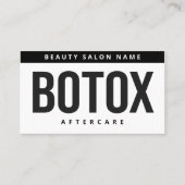 Botox Lip Filler-instructies Bewerkbare nazorg Visitekaartje (Voorkant)