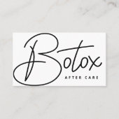 Botox Lip Filler-instructies Bewerkbare nazorg Visitekaartje (Voorkant)